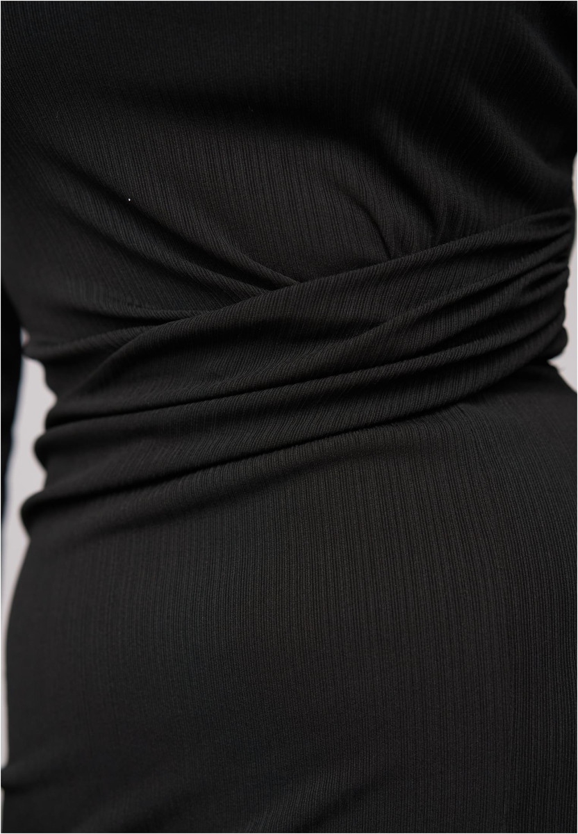 Longsleeve Dress with knot detail and side slit