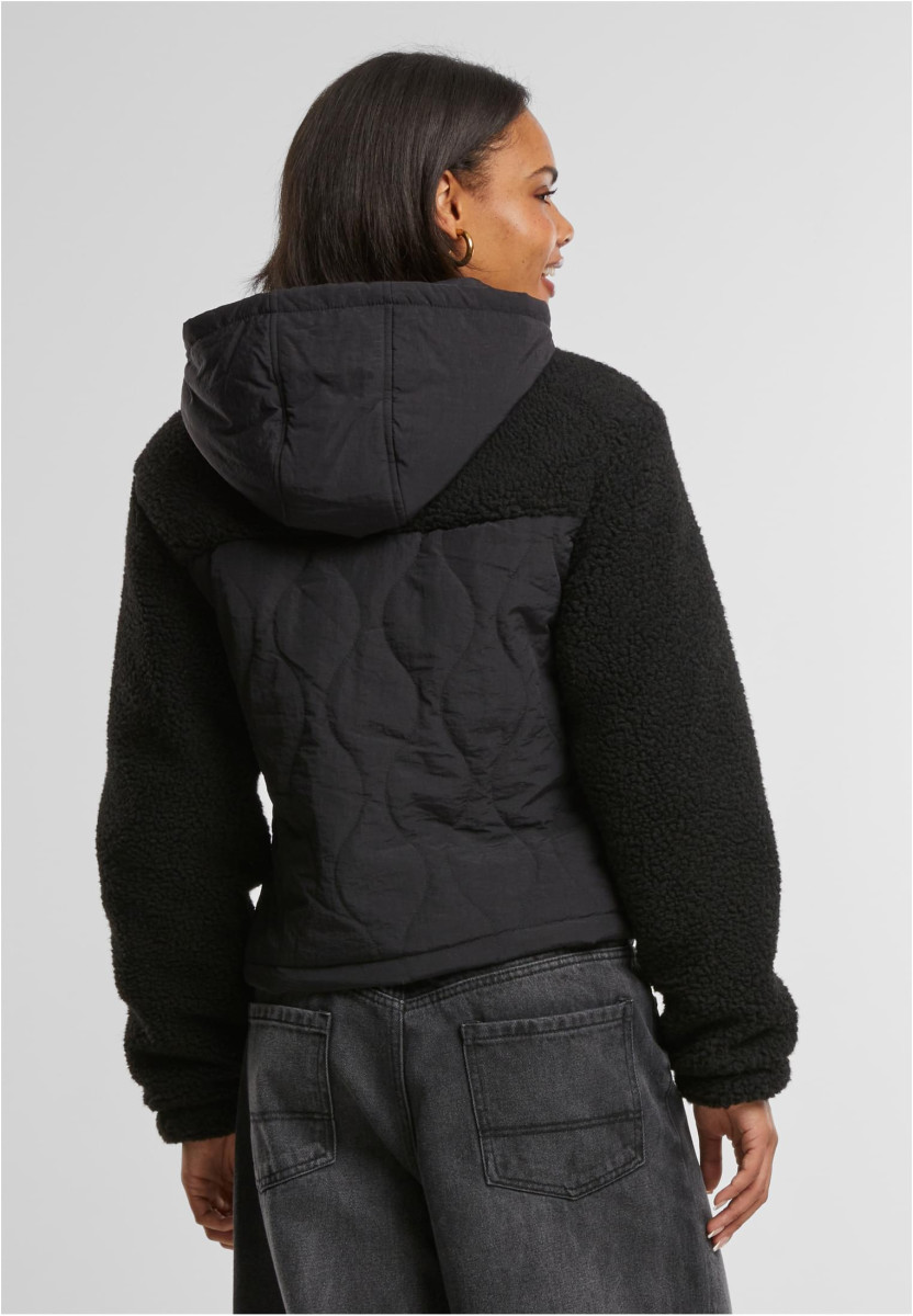 Ladies Sherpa Crinkle Nylon Mix Jacket