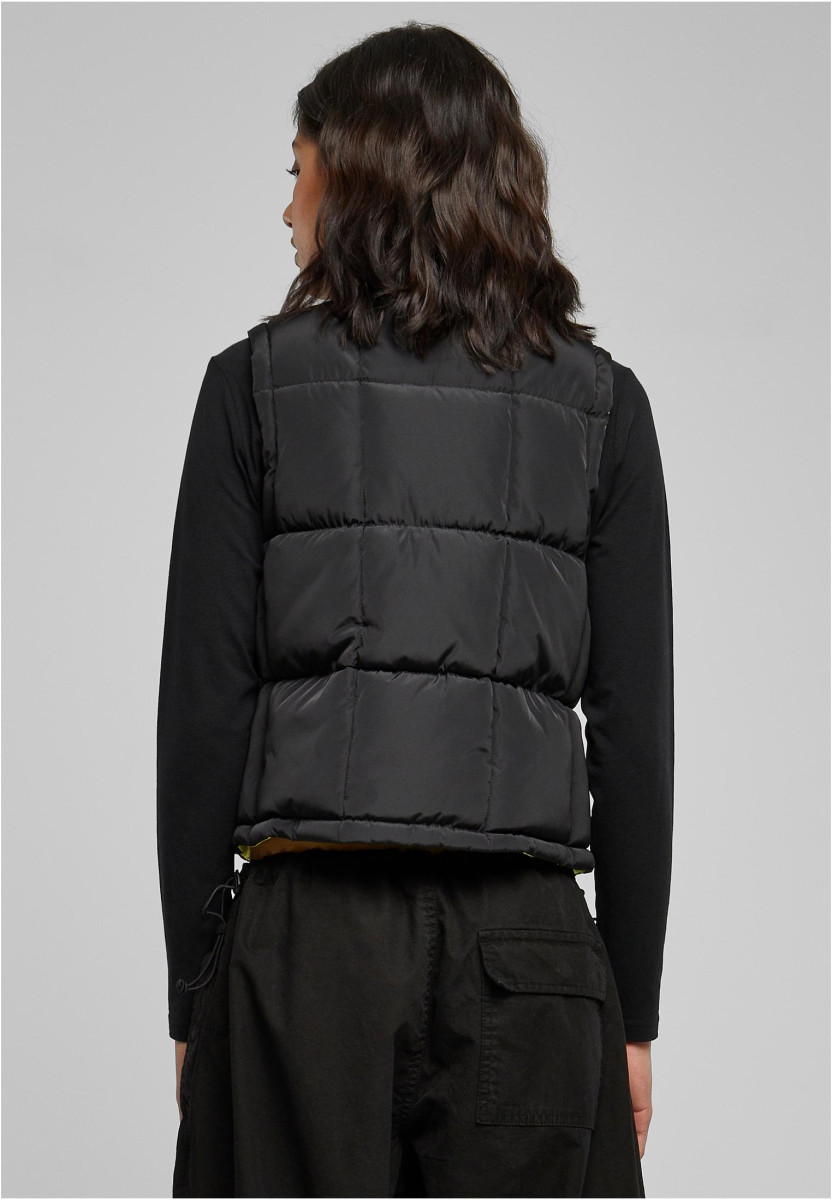 Ladies Reversible Cropped Puffer Vest