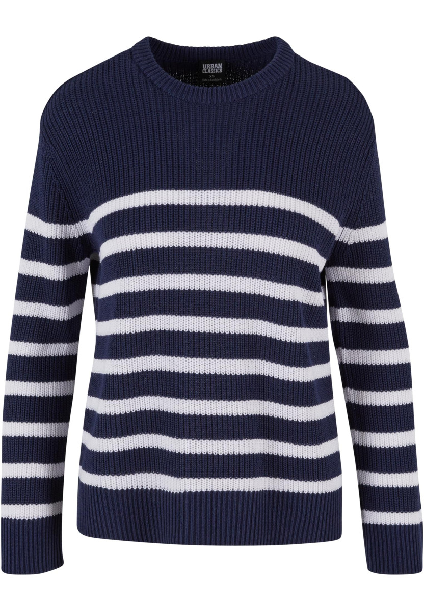 Ladies Rib Striped Sweater