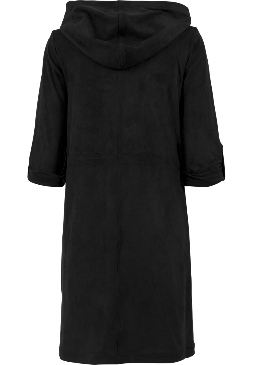 Ladies Imitation Suede Parka