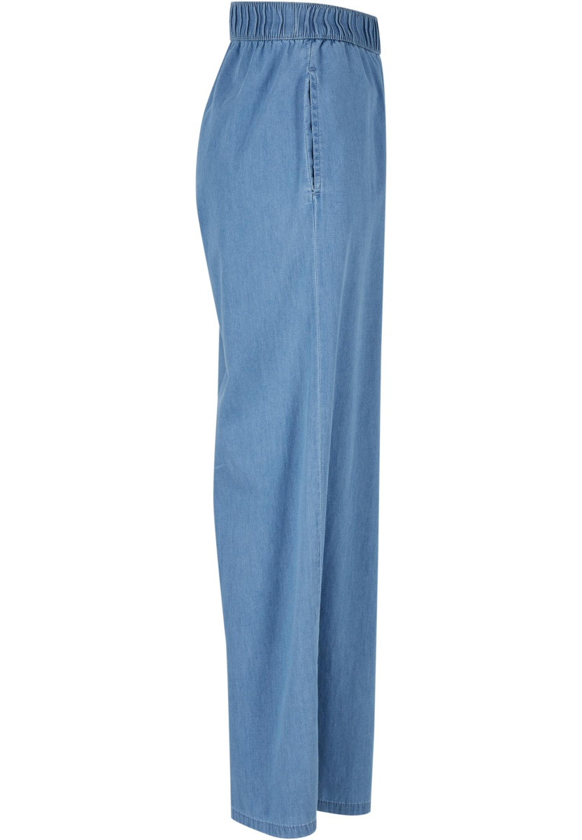 Ladies Light Denim Wide Leg Pants