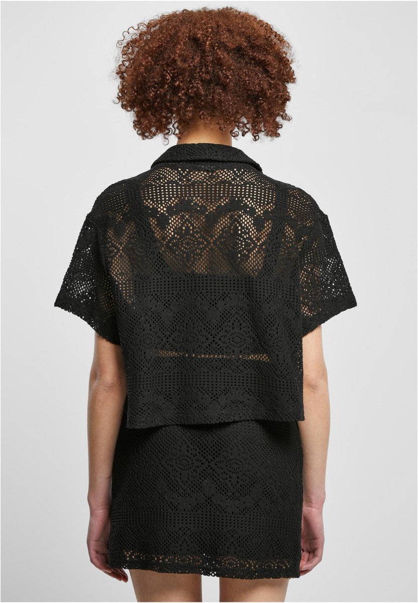Ladies Crochet Lace Resort Shirt