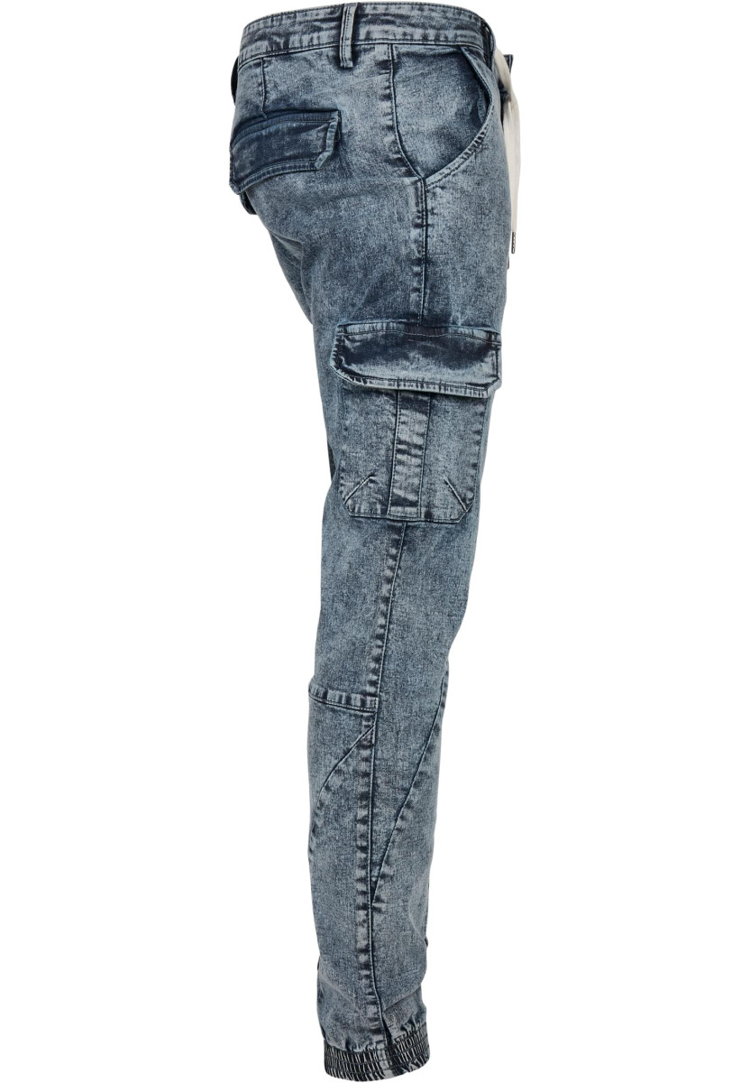 Denim Cargo Jogging Pants