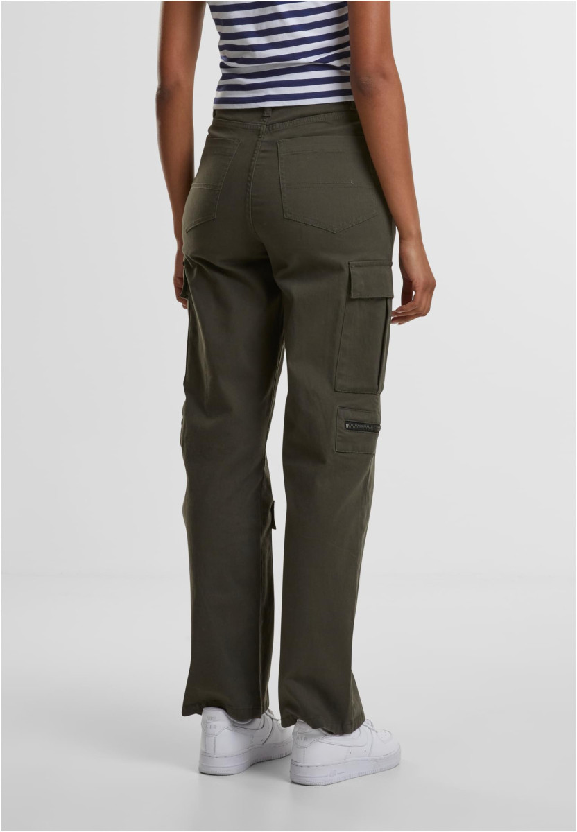 Ladies Loose Utility Stretch Twill Pants