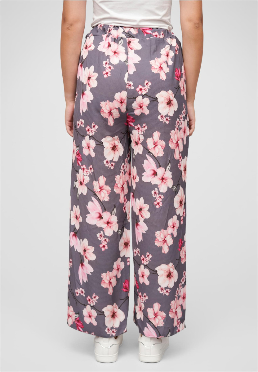 High-Waist Sommerhose mit Blumen Print