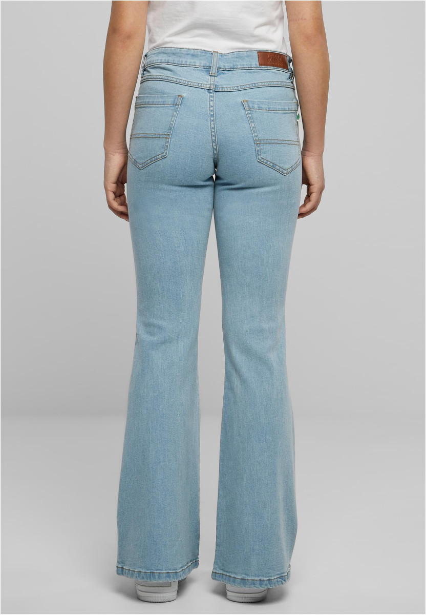 Ladies Organic Low Waist Flared Denim