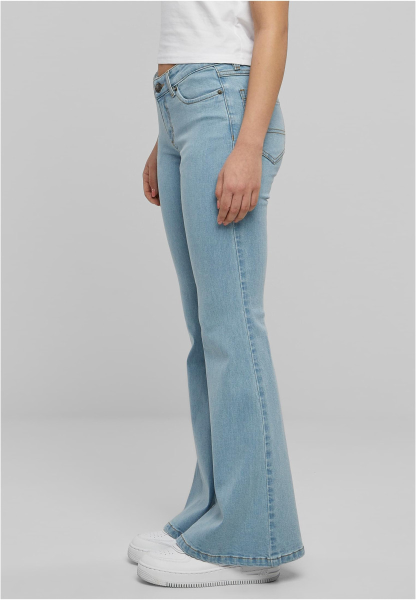 Ladies Organic Low Waist Flared Denim