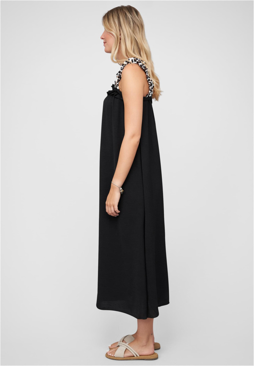 A-Line Dress with leo print straps