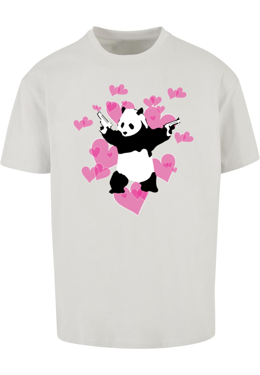 Brandalised - Panda Guns With Hearts Heavy Oversize Tee