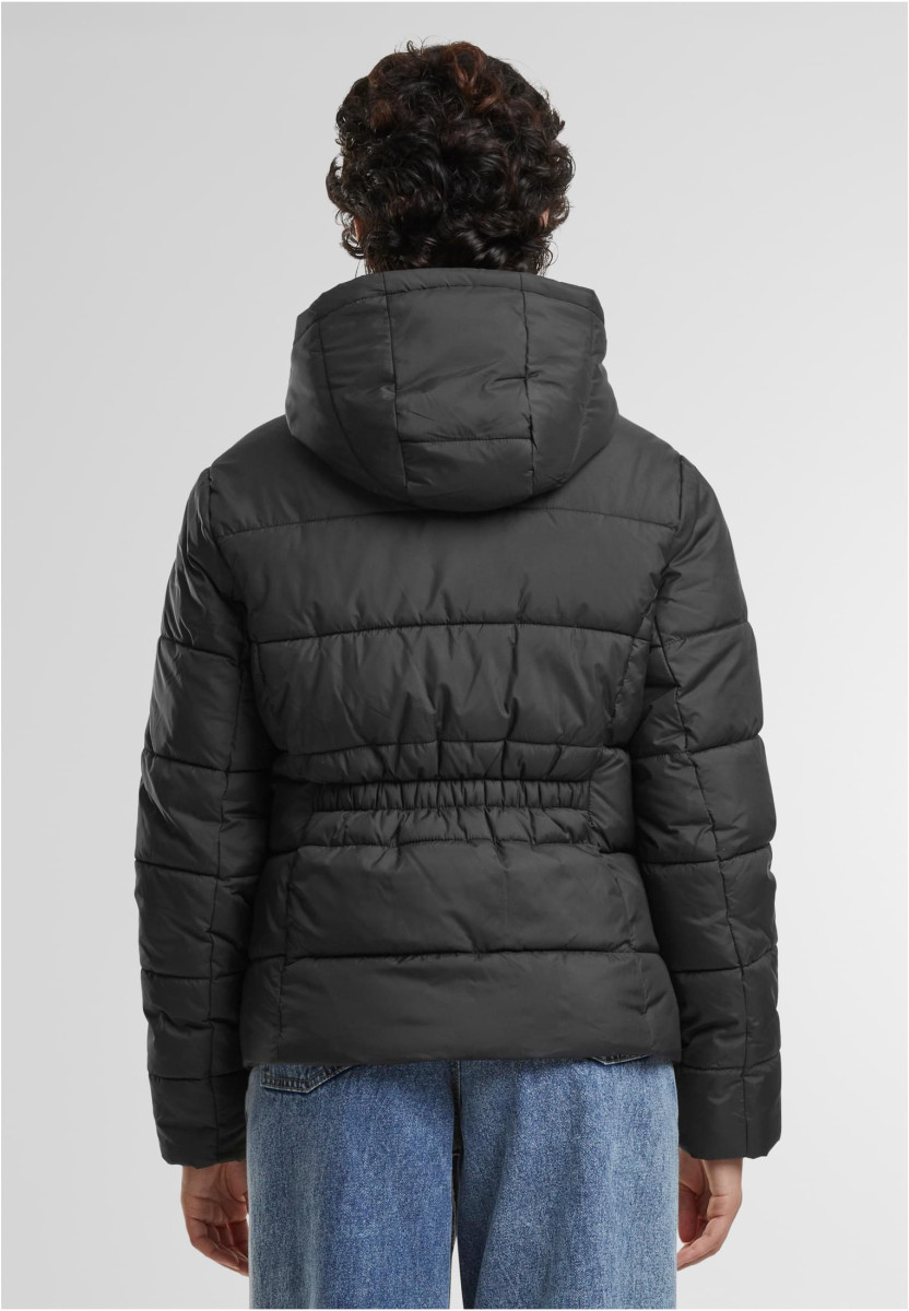 Ladies Short Puffer Jacket With Hood