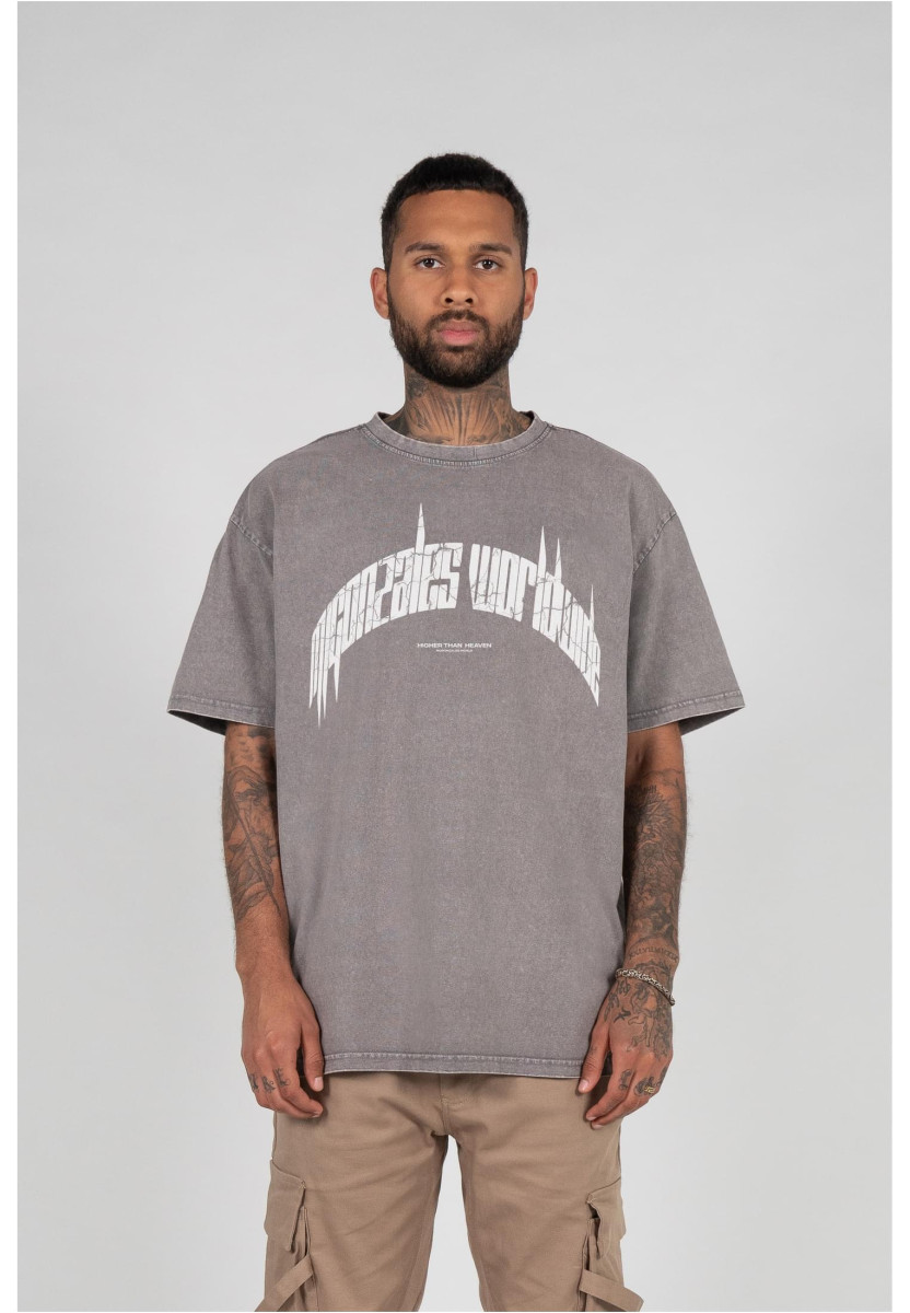 HIGHER THAN HEAVEN V.3  Acid Washed Heavy Oversize Tee