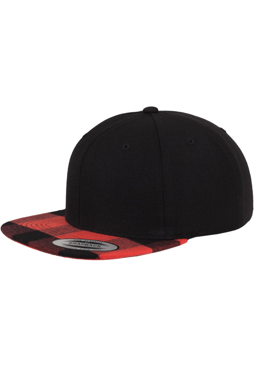 Checked Flanell Peak Snapback