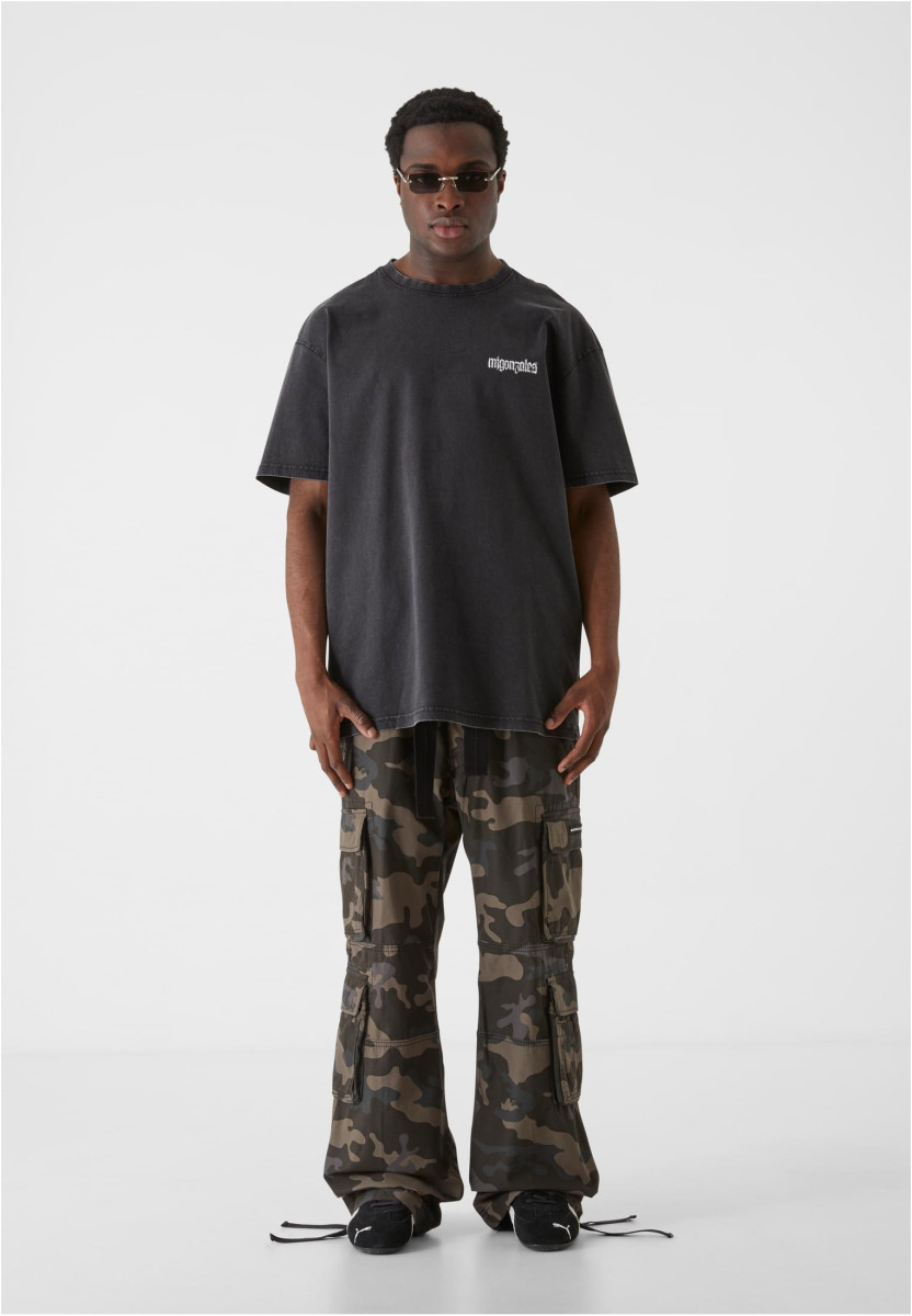 MJG Heavy Oversized Acid Washed Tee - Savage Leopard