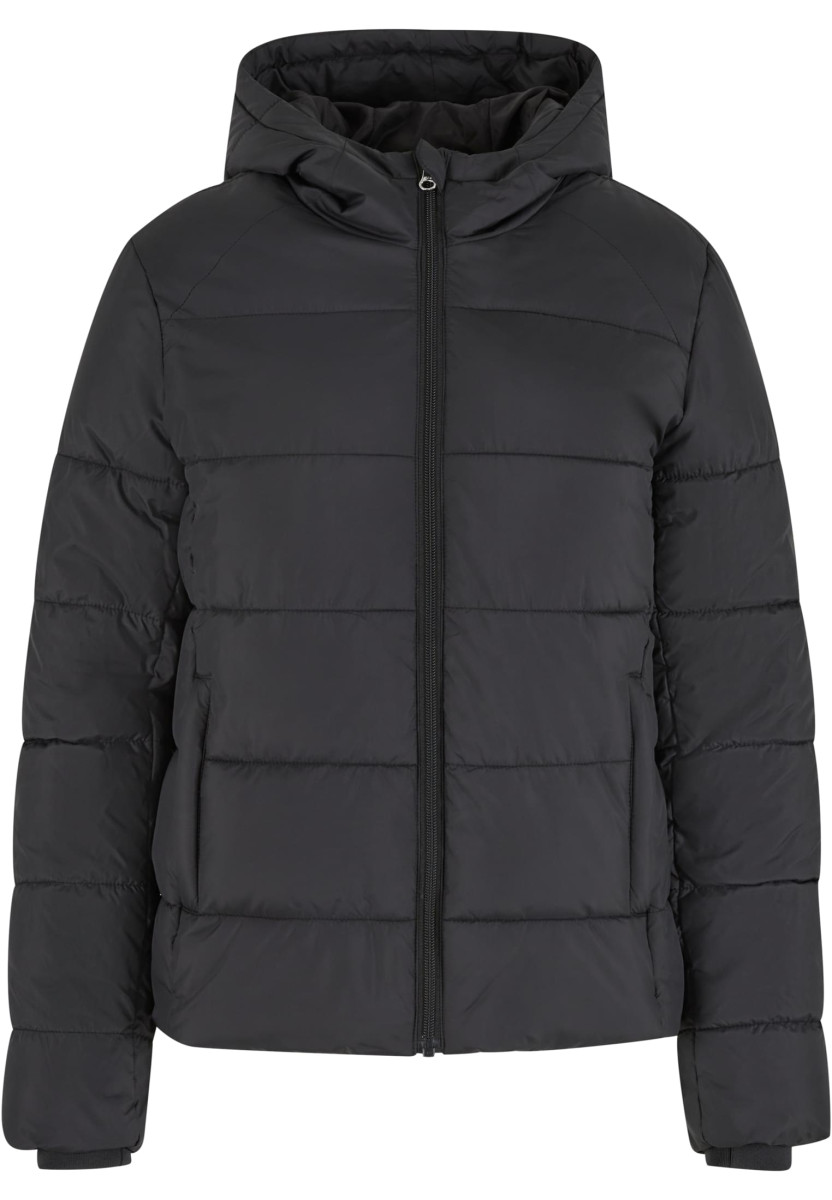 Ladies Short Puffer Jacket With Hood