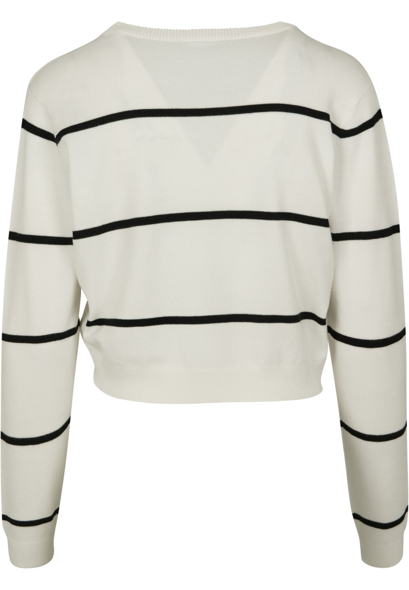 Ladies Short Striped Sweater