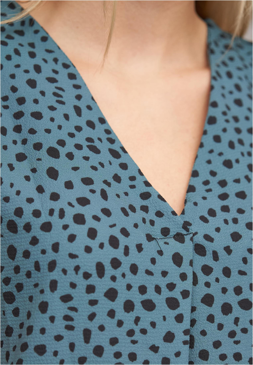 V-Neck Top with aop animal print