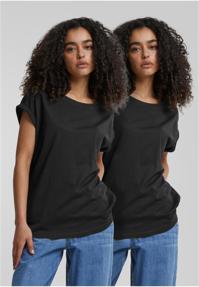 Pre-Pack Ladies Extended Shoulder Tee 2-Pack