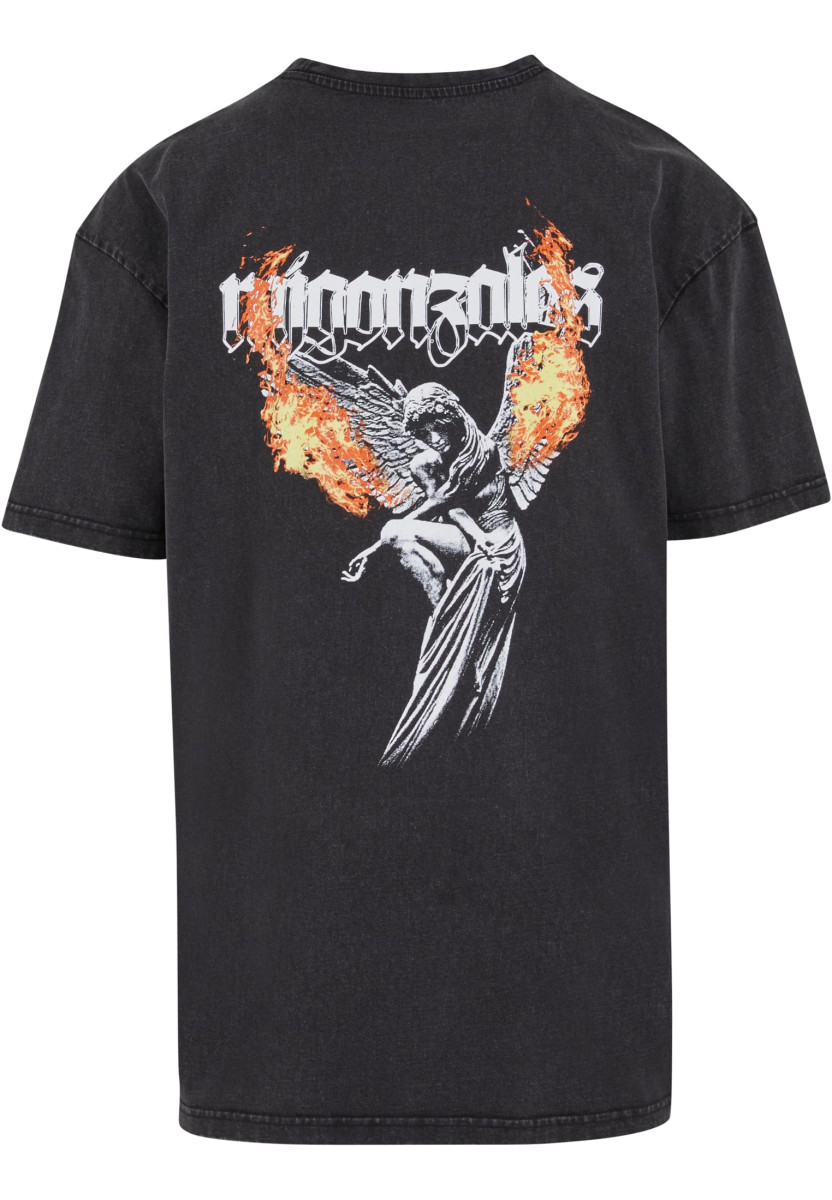 MJG Heavy Oversized Acid Washed Tee - Burning Wings