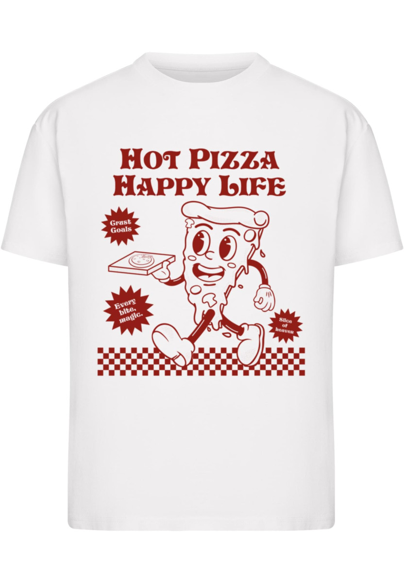 Ladies Hot Pizza Happy Life Tee
