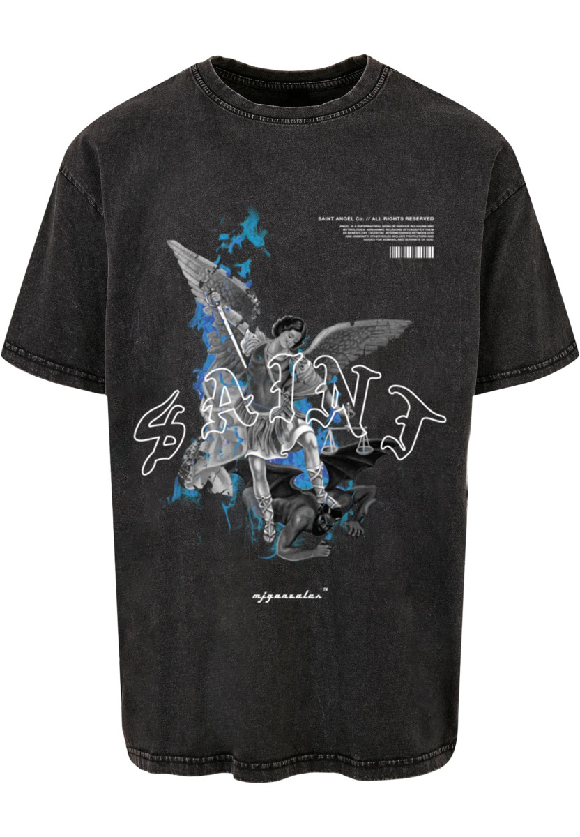 SAINT V.1 x Acid Washed Heavy Oversize Tee