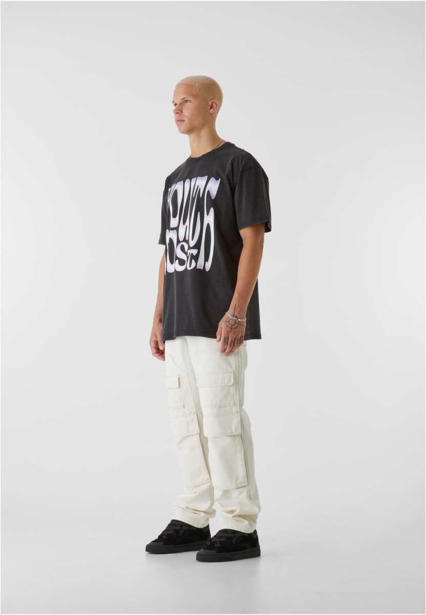 LY ACID WASHED TEE - LOST YOUTH GRAFFITI