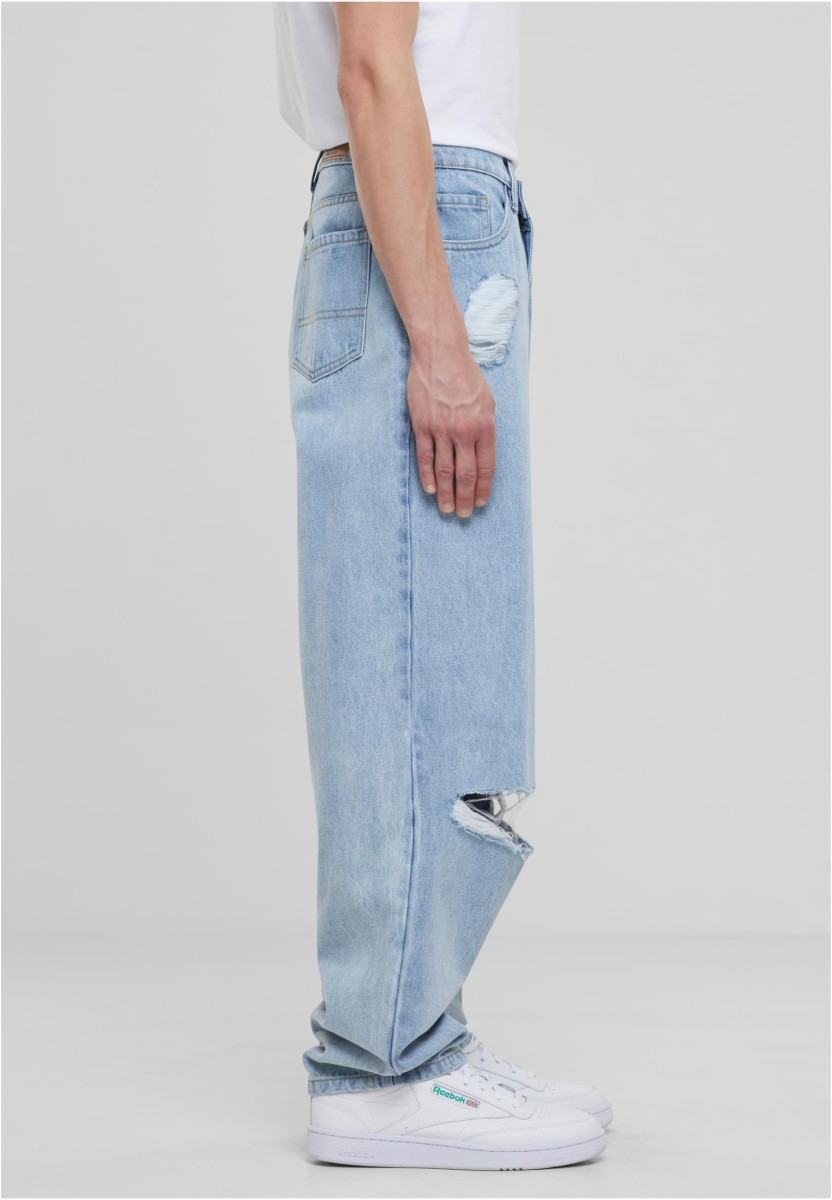 Heavy Ounce Knee Cut Baggy Fit Jeans