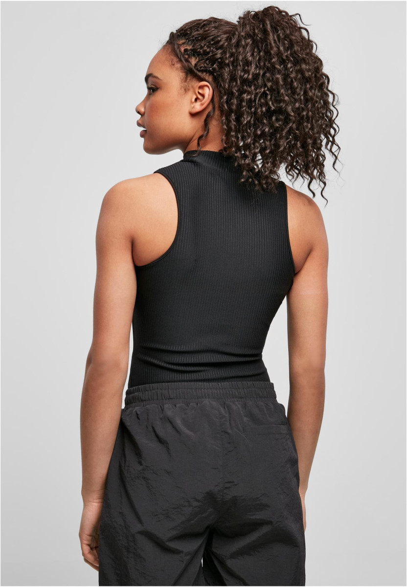 Ladies Sleeveless Rib Turtleneck Body
