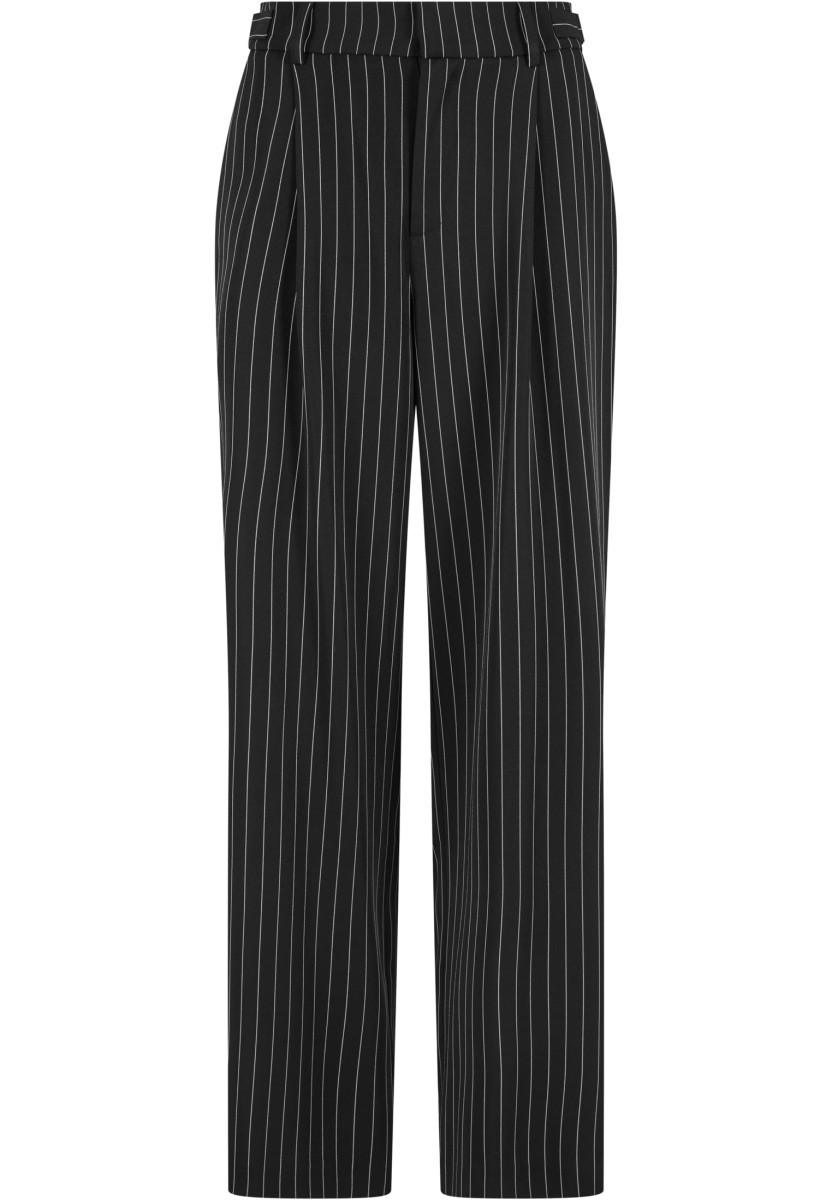 Ladies Pinstripe Wide Leg Trousers