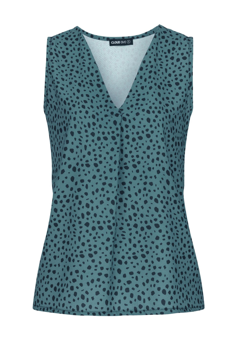 V-Neck Top with aop animal print