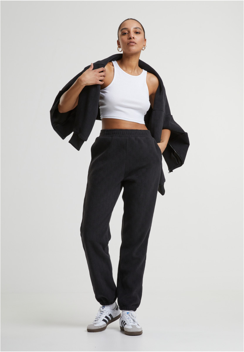 Ladies Jacquard Velvet Sweatpants