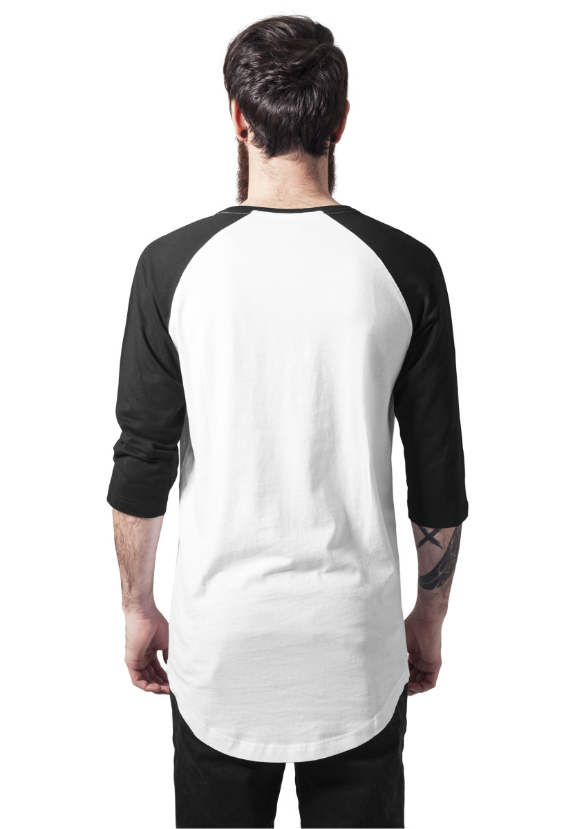 Long Raglan 3/4 Sleeve Pocket Tee