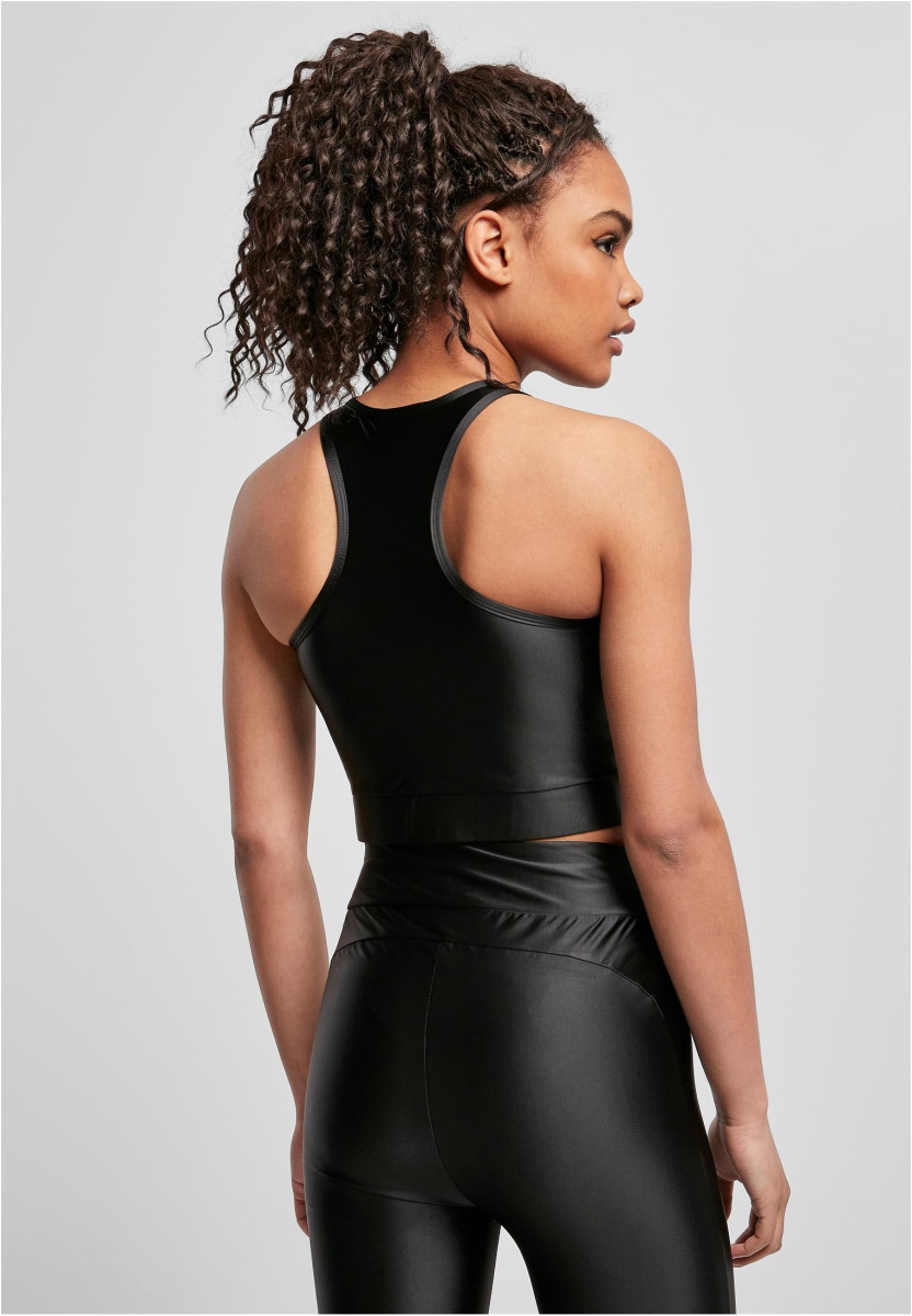 Ladies Cropped Shiny Top