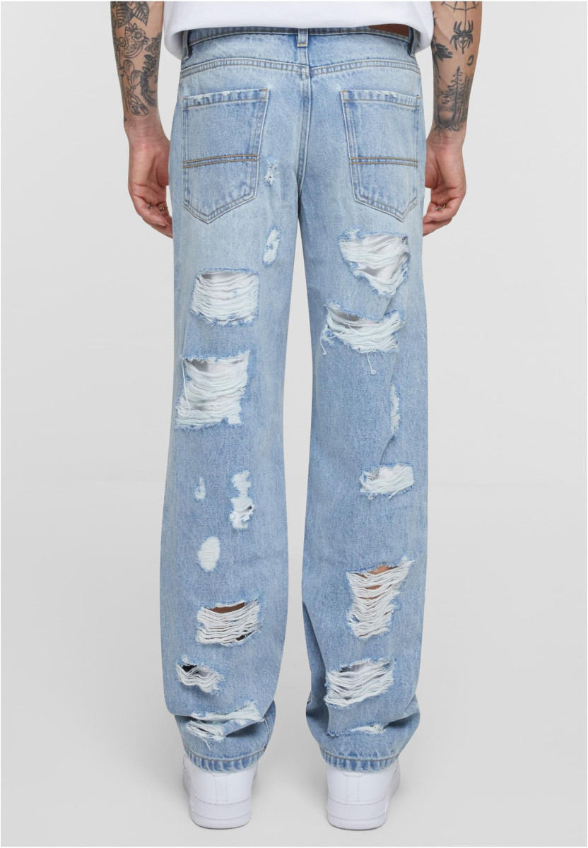 Heavy Ounce Straight Fit Heavy Destroyed Jeans