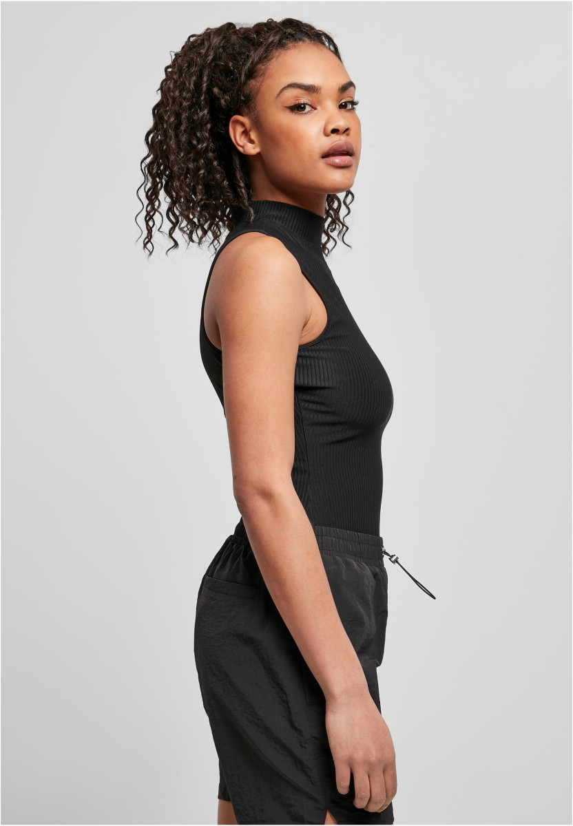 Ladies Sleeveless Rib Turtleneck Body