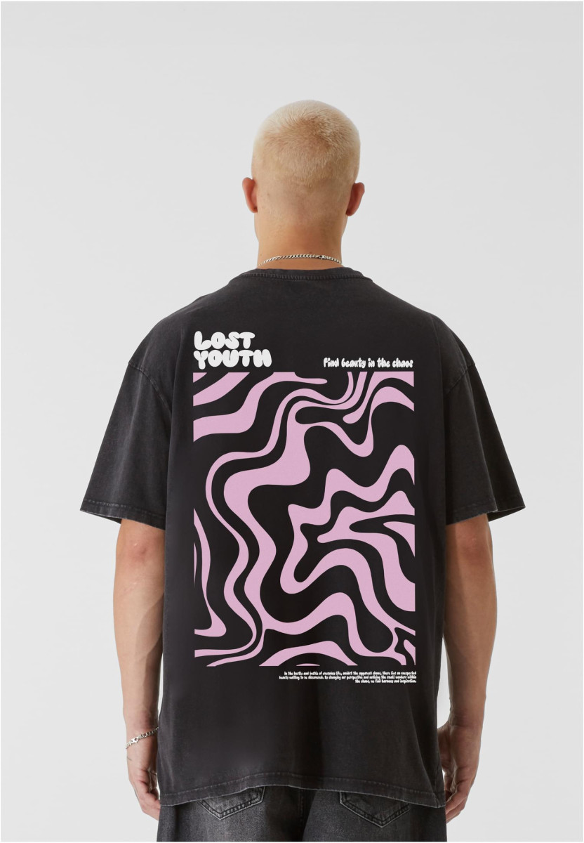LY ACID WASHED TEE - BEAUTIFUL CHAOS PINK