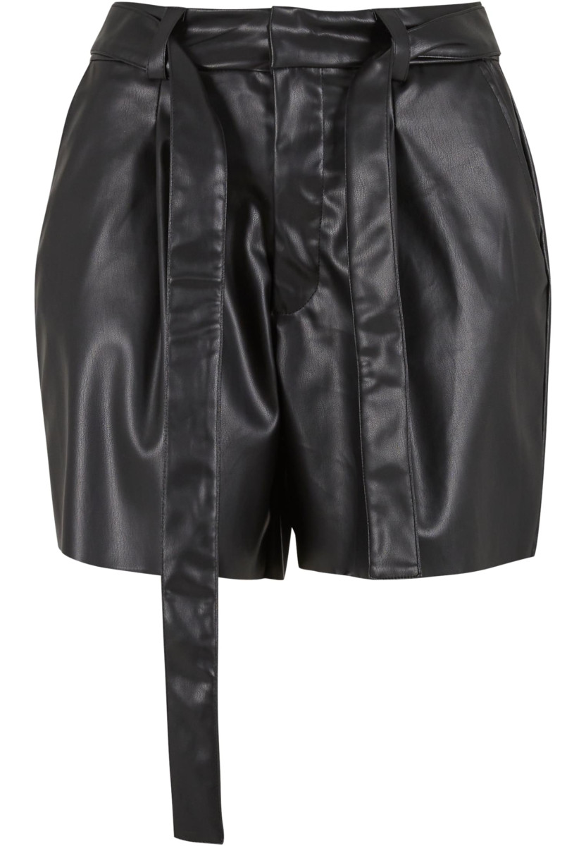 Ladies Synthetic Leather Shorts