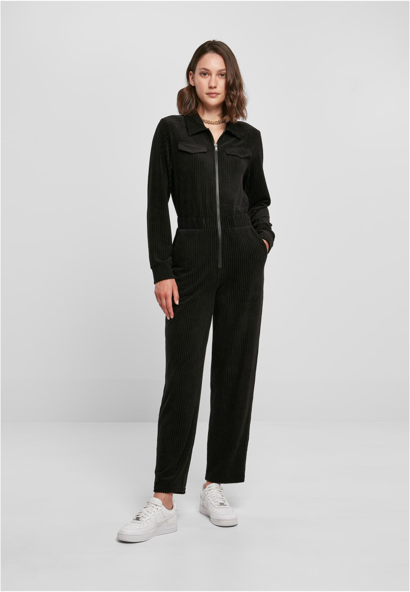 Ladies Velvet Rib Boiler Suit