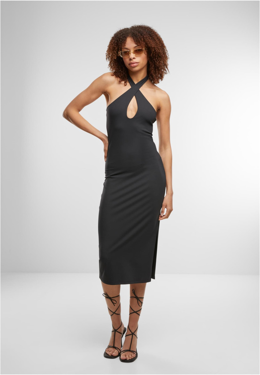 Ladies Crossed Neckholder Dress