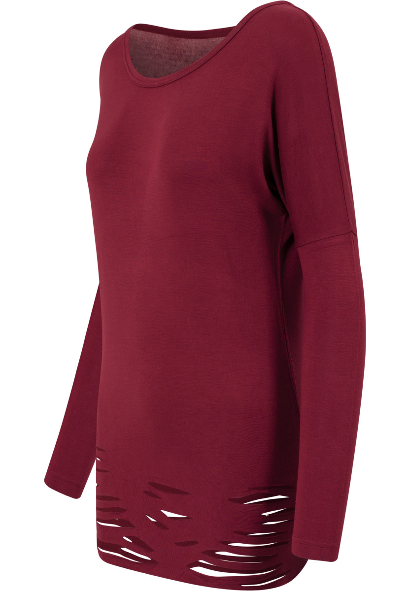 Ladies Cutted Viscose L/S Tee