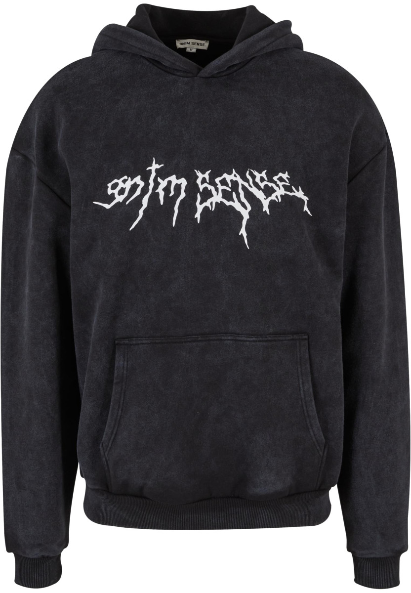 Sense Goth Print Hoodie Washed