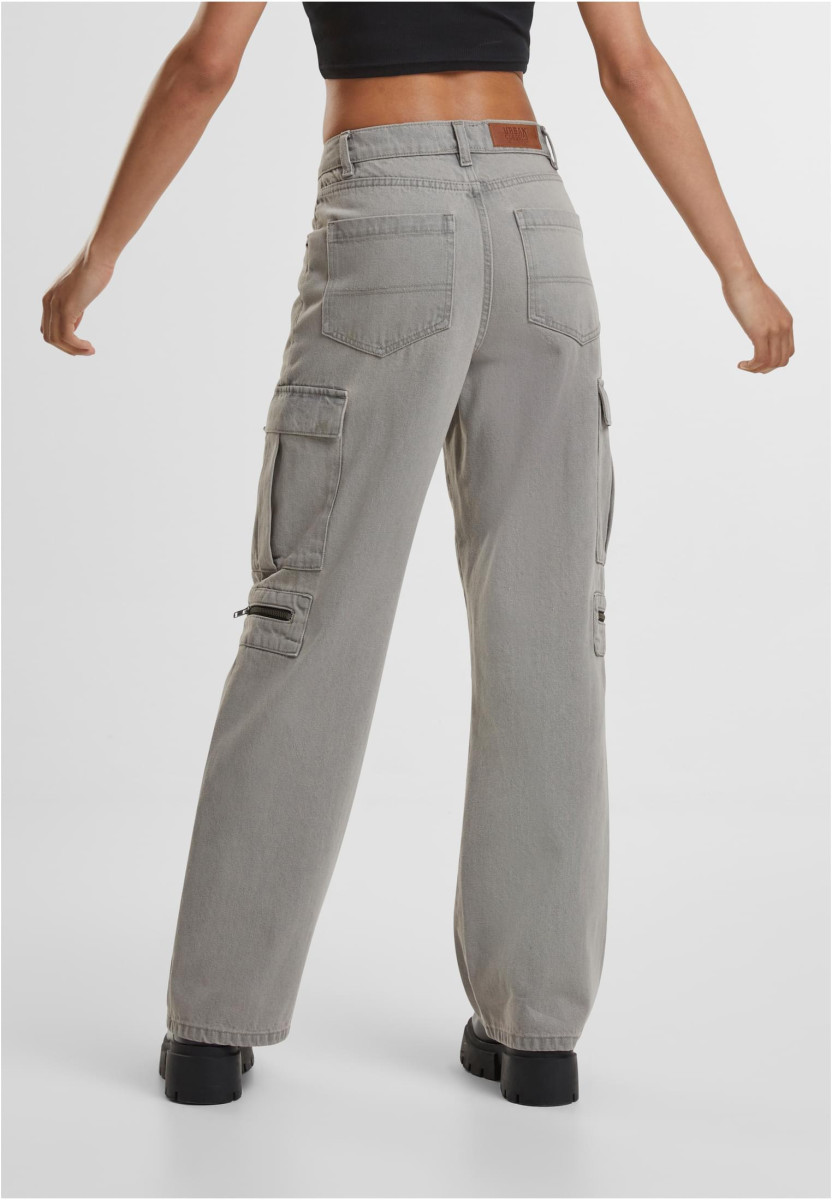 Ladies Loose Utility Denim Pants