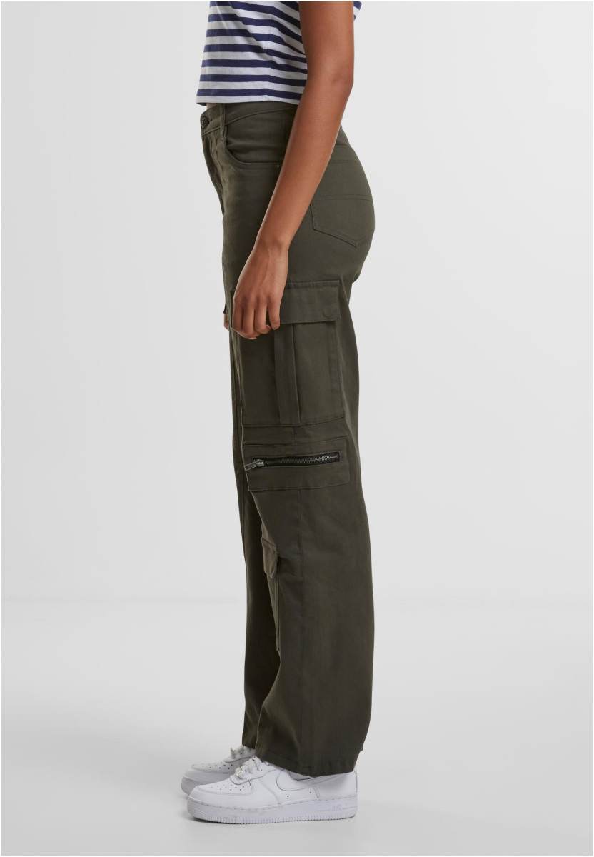 Ladies Loose Utility Stretch Twill Pants