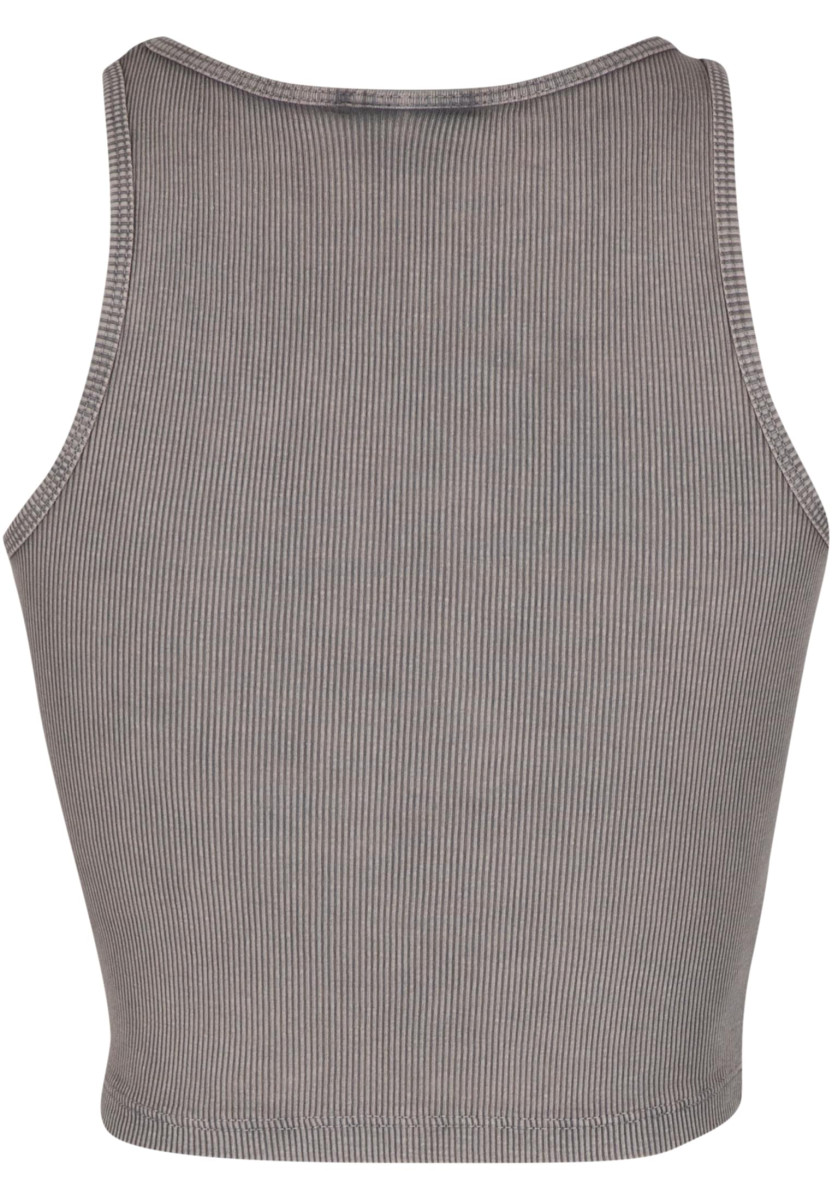 Ladies Washed Rib Jersey Cropped Top 2Pack