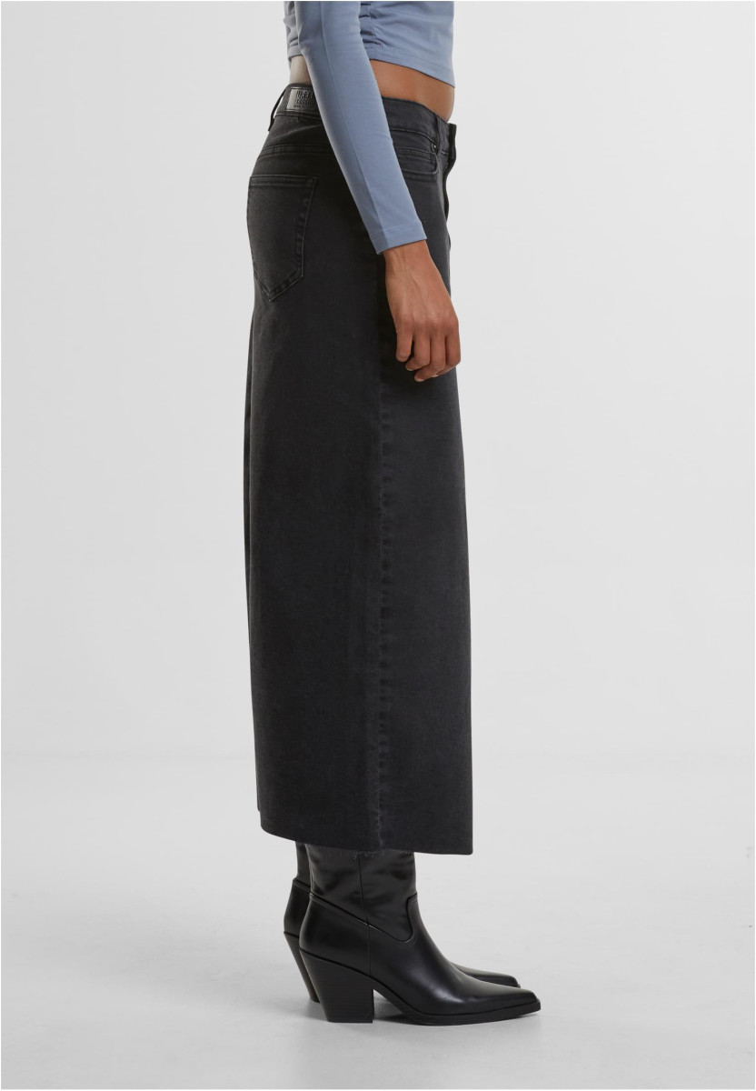 Ladies High Slit Denim Skirt