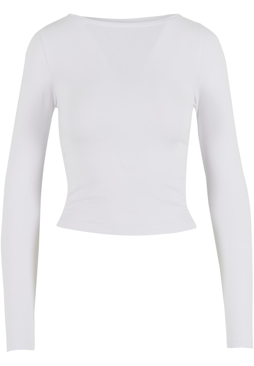 Ladies Ruffled Super Slim Longsleeve 2-Pack