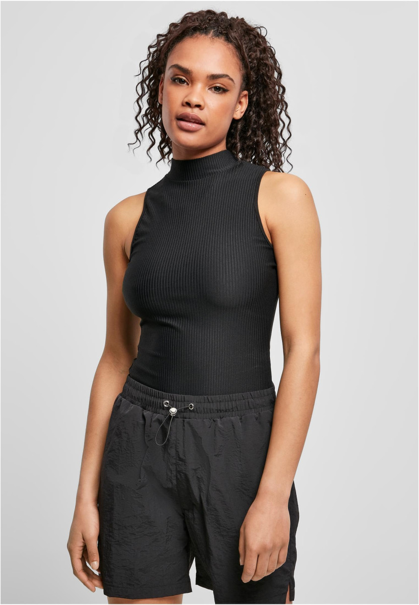 Ladies Sleeveless Rib Turtleneck Body