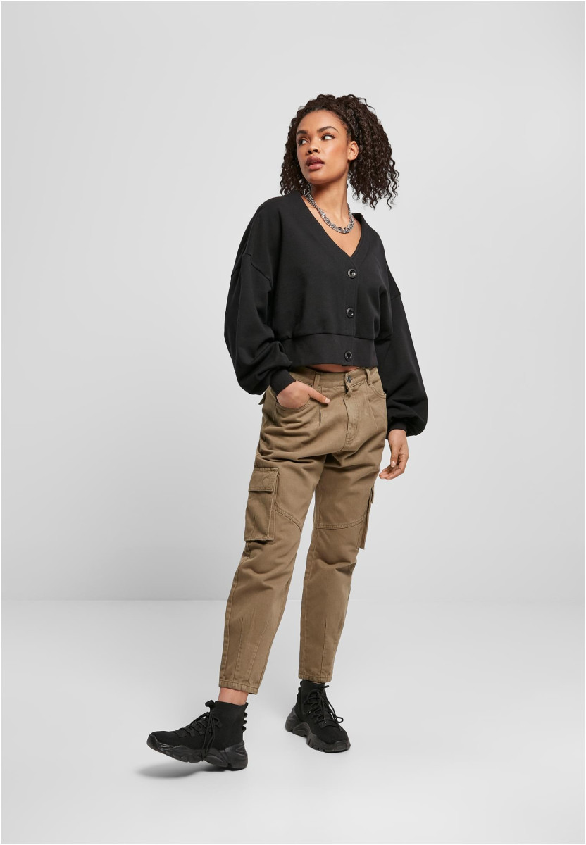 Ladies Organic Oversized Short Terry Cardigan