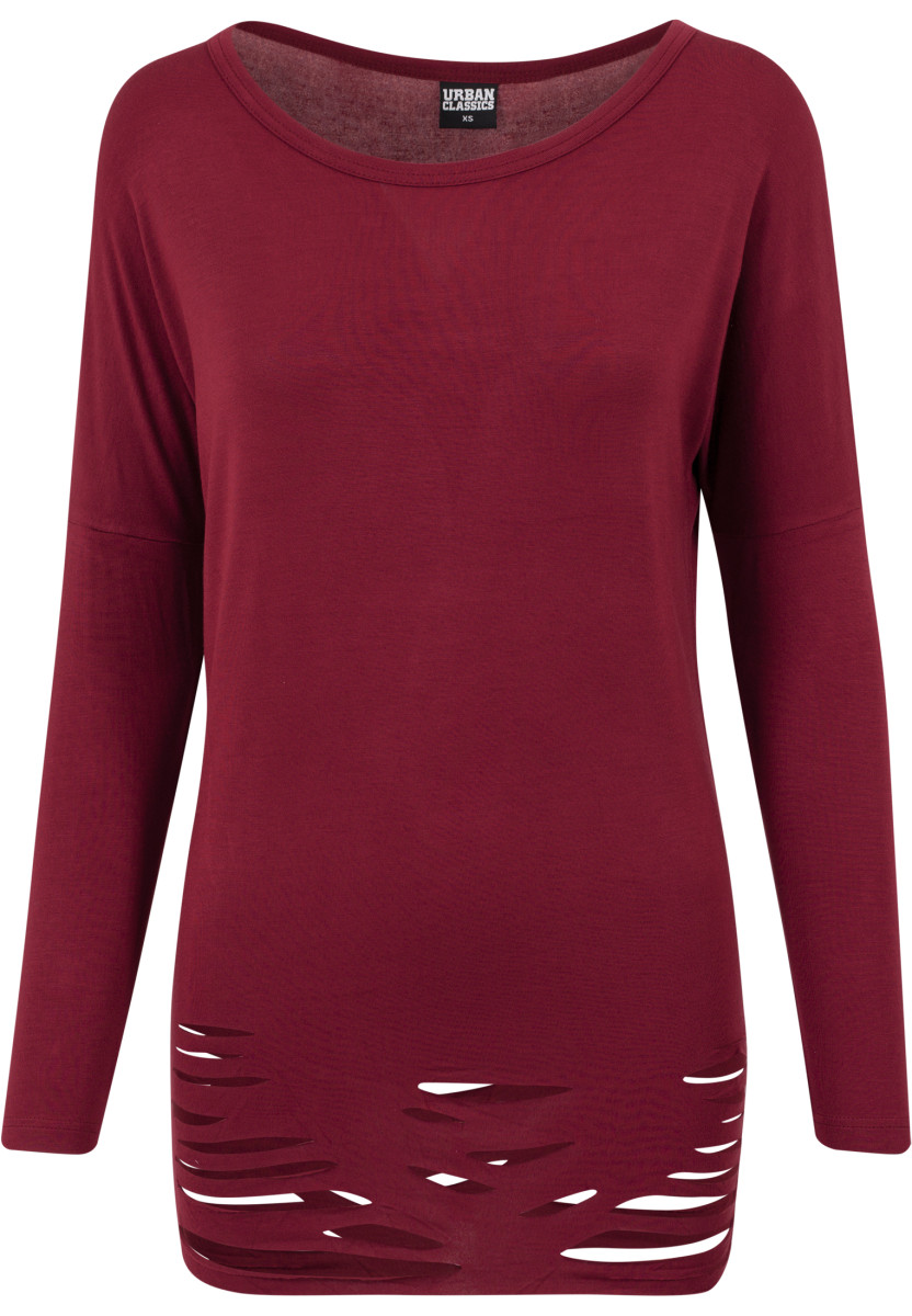 Ladies Cutted Viscose L/S Tee