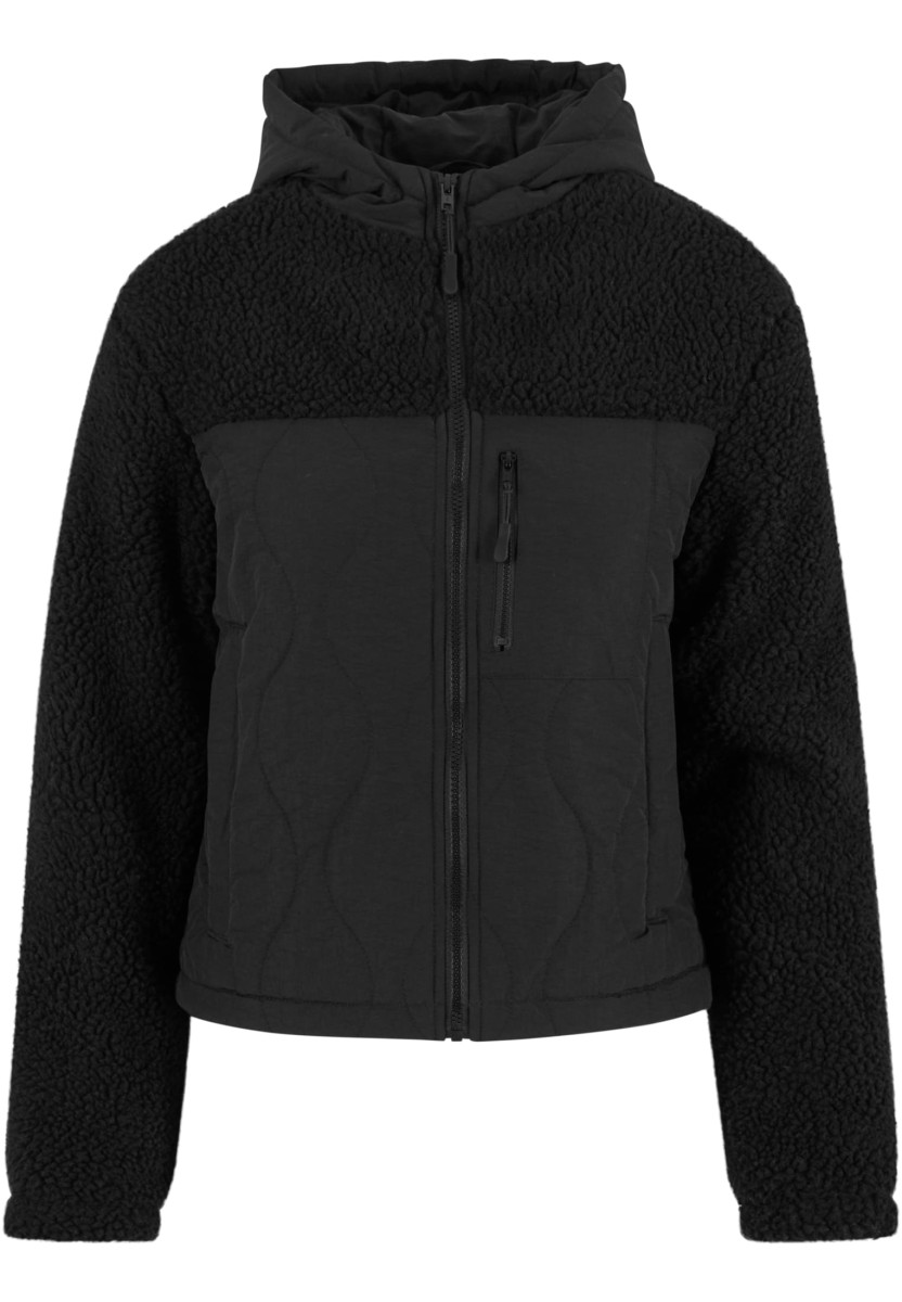 Ladies Sherpa Crinkle Nylon Mix Jacket